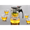 Haonai high quality glass tea pot set/tea glass pot